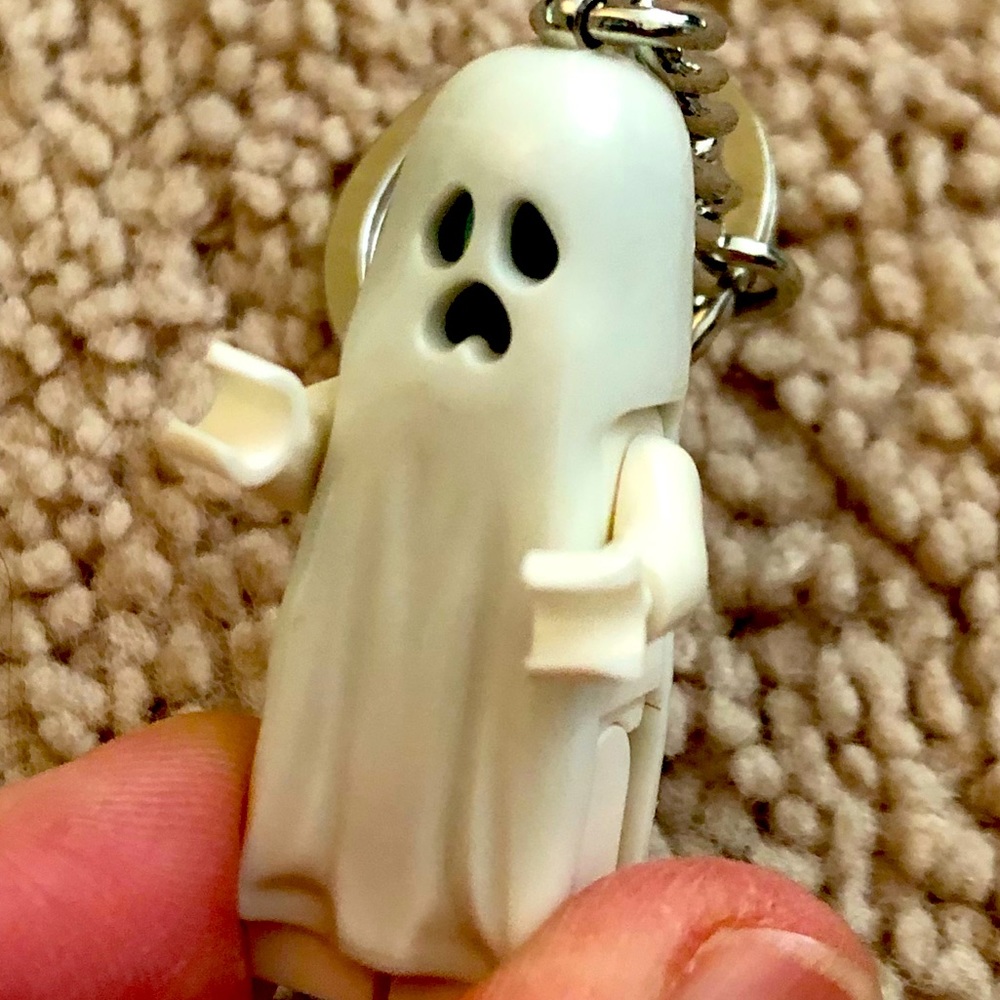 Lego ghost keychain